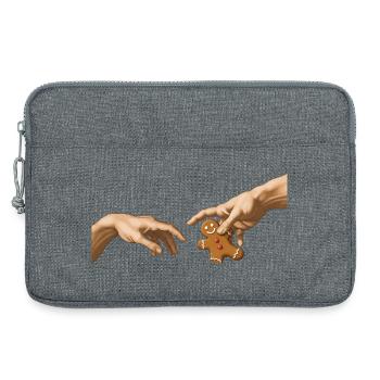 Biscuits en pain d’épices – La Création – Weihn drôle - Sacoche pour ordinateur portable 13 pouces - gris chiné - Devant