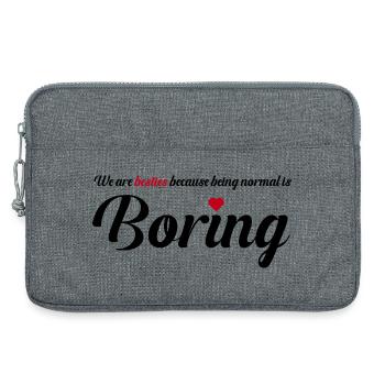 Cœur Besties Conception d’Amitié - Sacoche pour ordinateur portable 13 pouces - gris chiné - Devant
