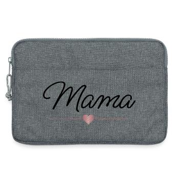 Cadeau de cœur de maman Famille de la fête des mères - Sacoche pour ordinateur portable 13 pouces - gris chiné - Devant