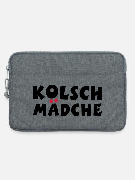 Kölsch Mädche - Ein Mädchen aus Köln - Laptoptasche 13" - Grau meliert