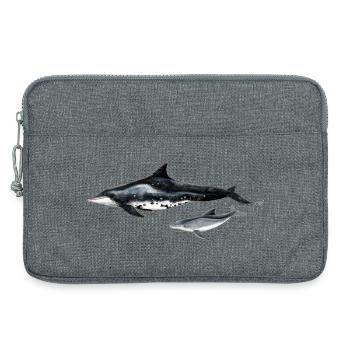 Dolphin with rugged teeth - Dolphin - Steno rostre - Laptop bag 13" - heather grey - Front
