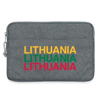 LITAUEN Lithuania Flagge - Laptoptasche 13" - Grau meliert - Vorne