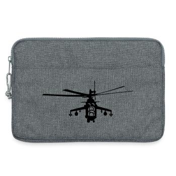 hélicoptère Mi-24 - Sacoche pour ordinateur portable 13 pouces - gris chiné - Devant
