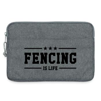 Fencing is life - Sacoche pour ordinateur portable 13 pouces - gris chiné - Devant