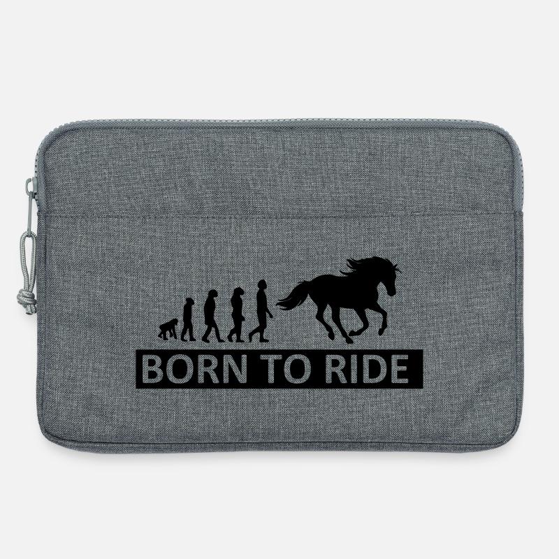 Born to Ride Pferd - Laptoptasche 13" - Grau meliert