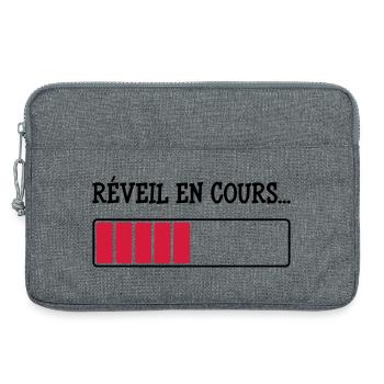 Réveil en cours... - Sacoche pour ordinateur portable 13 pouces - gris chiné - Devant