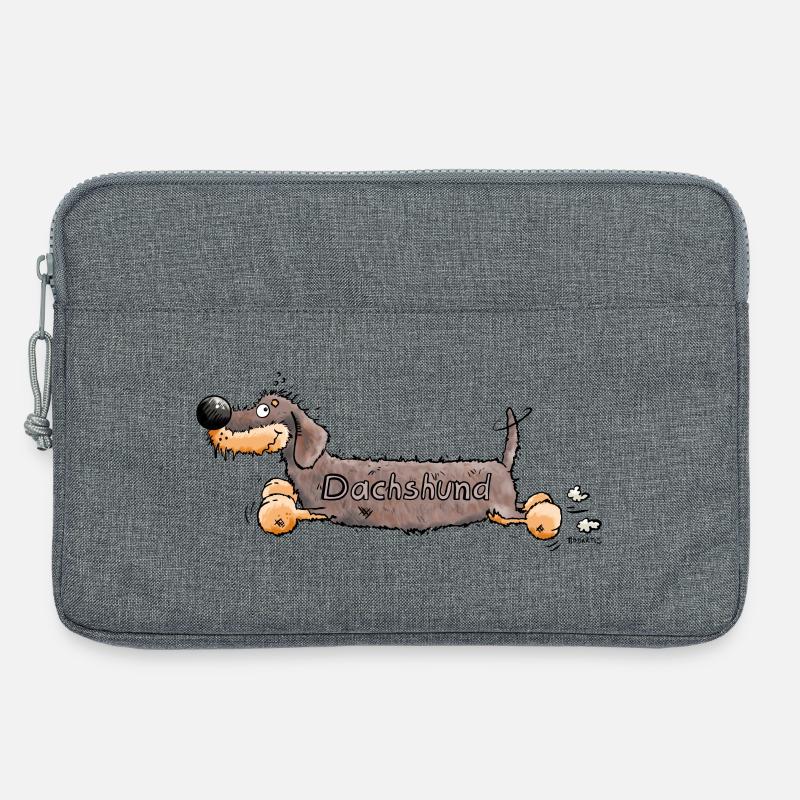 Niedlicher Dackel - Laptoptasche 13" - Grau meliert