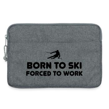 Born to Ski - Laptoptasche 13" - Grau meliert - Vorne