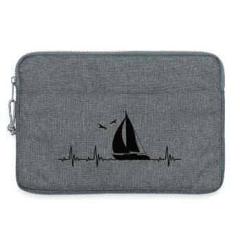 Voilier Heartbeat Voiliers voiliers - Sacoche pour ordinateur portable 13 pouces - gris chiné - Devant