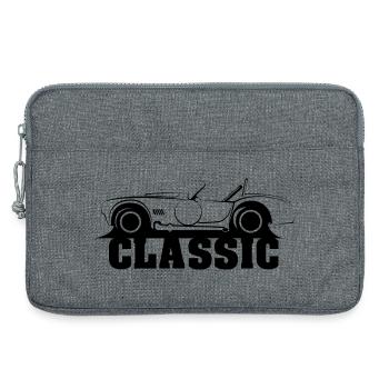 classic cobra car retro vintage oldschool Logo - Laptoptasche 13" - Grau meliert - Vorne