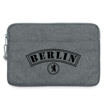 Berlin avec ours - Sacoche pour ordinateur portable 13 pouces - gris chiné - Devant