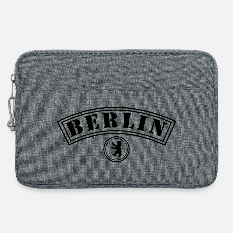Berlin mit Bär - Laptoptasche 13" - Grau meliert
