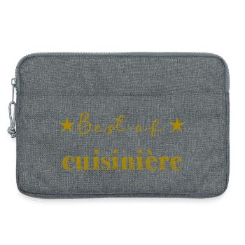 MAMAN. FÊTE DES MÈRES. BONNE FÊTE MAMAN - Sacoche pour ordinateur portable 13 pouces - gris chiné - Devant