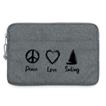 Sailing Love - Laptop bag 13" - heather grey - Front