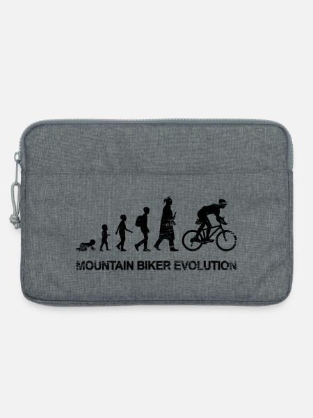 Entwicklung eines Mountainbikers - Laptoptasche 13" - Grau meliert