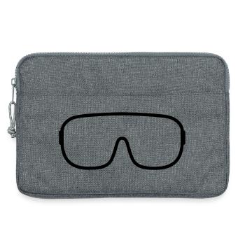 Lunettes de ski Icon Outline - Sacoche pour ordinateur portable 13 pouces - gris chiné - Devant