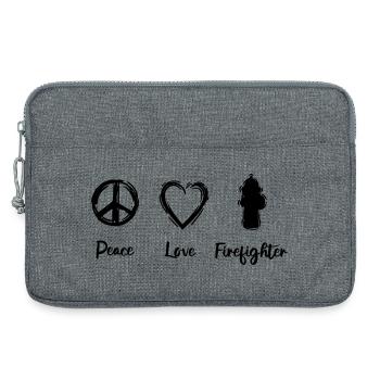 L’amour des pompiers - Sacoche pour ordinateur portable 13 pouces - gris chiné - Devant