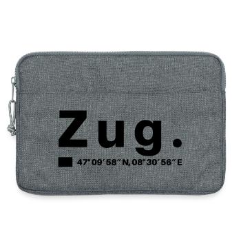 Coordonnées Zoug Suisse Zuger Zugerin - Sacoche pour ordinateur portable 13 pouces - gris chiné - Devant