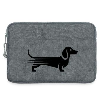 Dachshund - Cool Pet Logo - Laptop bag 13" - heather grey - Front