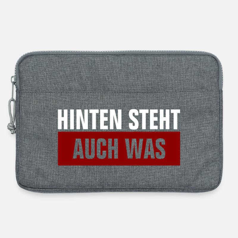 Hinten Steht Auch Was - Laptoptasche 13" - Grau meliert