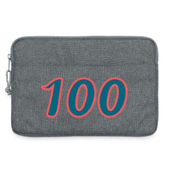 100. 100 YEARS. 100th ANNIVERSARY. BIRTHDAY 100 - Laptop bag 13" - heather grey - Front