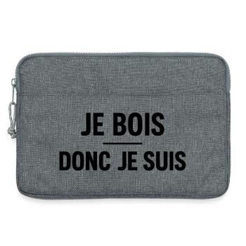 Ich trinke, also bin ich ein humorvoller Aperitif - Laptoptasche 13" - Grau meliert - Vorne