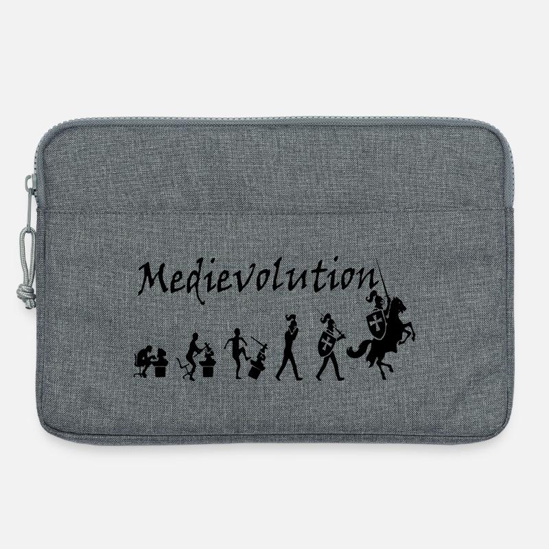 Medievolution – Medieval Evolution - Laptop bag 13" - heather grey