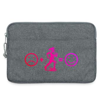 Racing Power Running Design - Laptop bag 13" - heather grey - Front