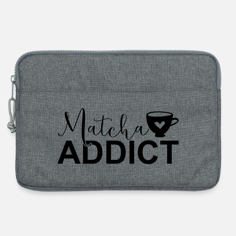 Matcha Addict SVG – Matcha Lover Design - Laptoptasche 13" - Grau meliert
