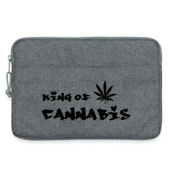 The king of cannabis - Laptop bag 13" - heather grey - Front