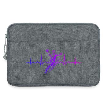 Clear handball message for men - Laptop bag 13" - heather grey - Front