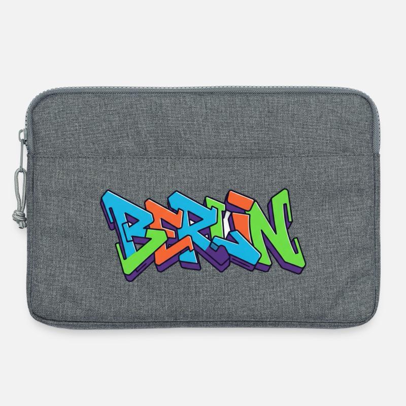 Berlin Streets Graffiti Colour Explosion - Laptop bag 13" - heather grey