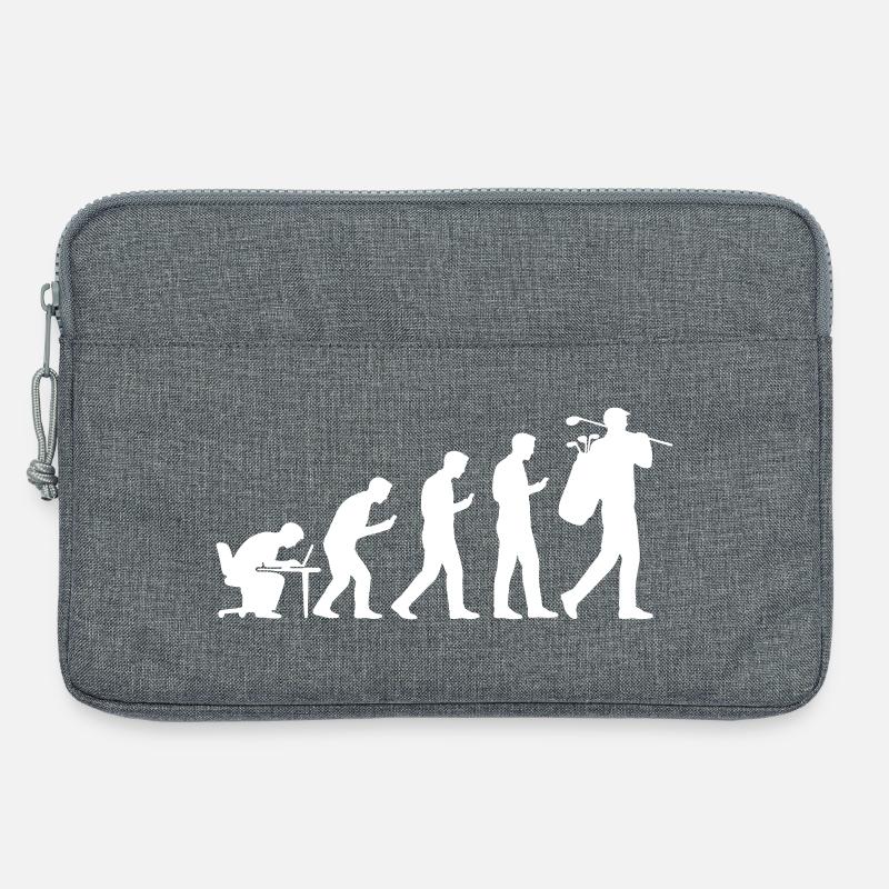 Evolution Golf Lustiges Geschenk für Golfer Männer - Laptoptasche 13" - Grau meliert