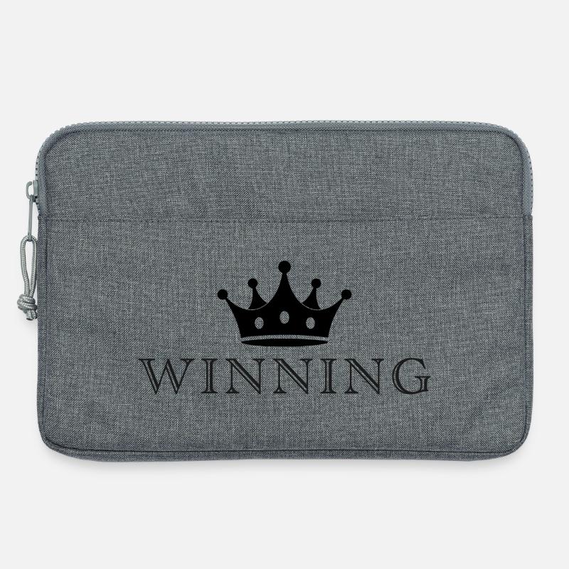 Siegskrone in Schwarz - Laptoptasche 13" - Grau meliert
