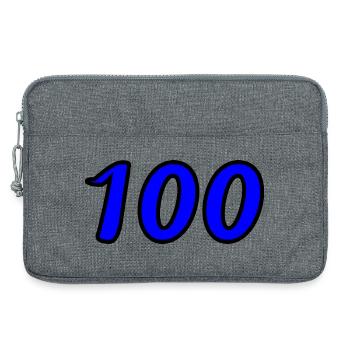 100. 100 YEARS. 100th ANNIVERSARY. BIRTHDAY 100 - Laptop bag 13" - heather grey - Front
