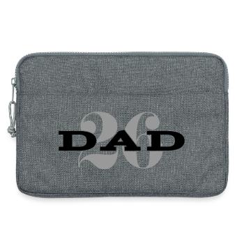 Papa 26 Papa Cadeau de la fête des pères Papa 2026 - Sacoche pour ordinateur portable 13 pouces - gris chiné - Devant
