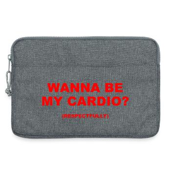 Wanna Be My Cardio Respectfully Funny Fitness - Laptop bag 13" - heather grey - Front