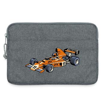 Rennwagen Vintage Orange - Laptoptasche 13" - Grau meliert - Vorne