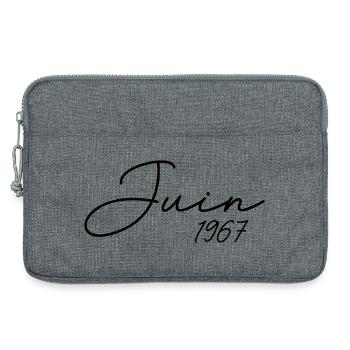 1967 Birthday June 1967 Gift June 1967 - Laptop bag 13" - heather grey - Front