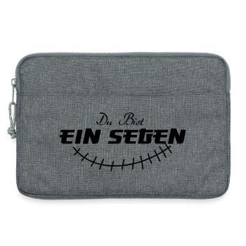 SEGEN – Spirituelles Statement Mode - Laptoptasche 13" - Grau meliert - Vorne