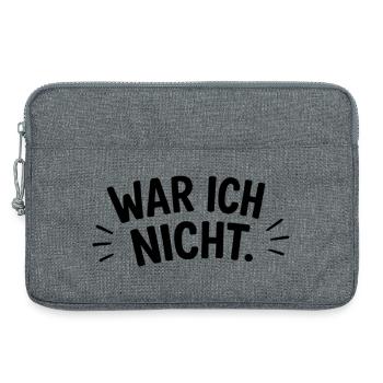 War ich nicht - Laptoptasche 13" - Grau meliert - Vorne