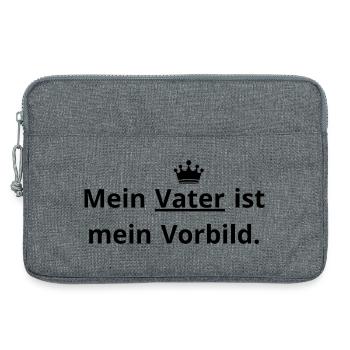 Papa Vorbild: Mein Held im Leben. - Laptoptasche 13" - Grau meliert - Vorne