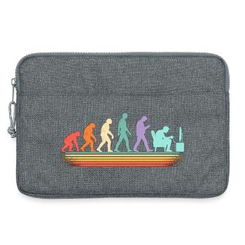 Evolution zum IT-Mitarbeiter - Laptoptasche 13" - Grau meliert - Vorne