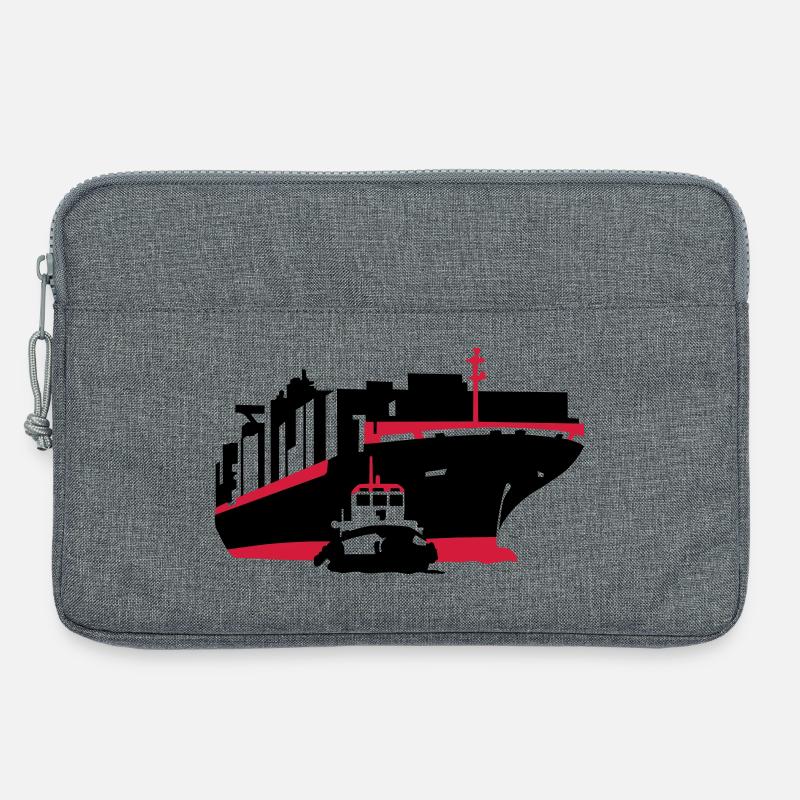 Containerschiff - Laptoptasche 13" - Grau meliert