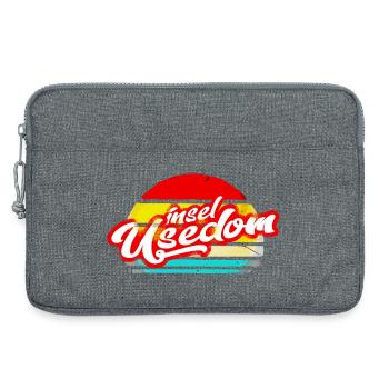 island usedom shirt retro vintage sticker sticker - Laptop bag 13" - heather grey - Front