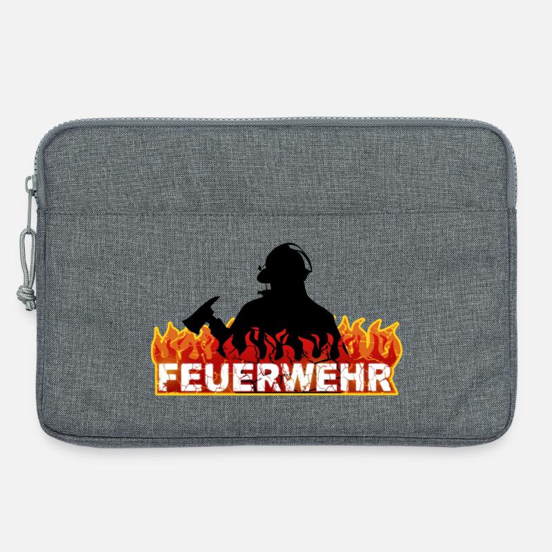 Feuerwehr - Laptoptasche 13" - Grau meliert
