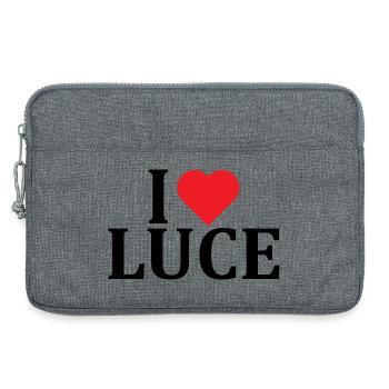 Name T-Shirt I love Light T-Shirt Geschenkidee - Laptoptasche 13" - Grau meliert - Vorne