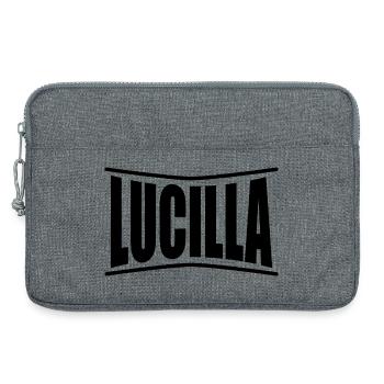 name t-shirt Lucilla t-shirt gift idea - Laptop bag 13" - heather grey - Front