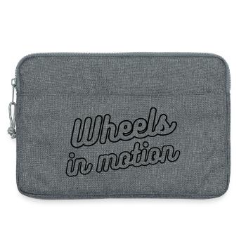 Räder in Bewegung, für Rollstuhlfahrer # - Laptoptasche 13" - Grau meliert - Vorne