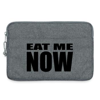 EAT ME NOW - Laptop bag 13" - heather grey - Front